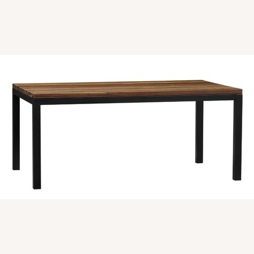 Used Crate & Barrel Parsons Recycled Multi-Wood Dining Table for sale on AptDeco
