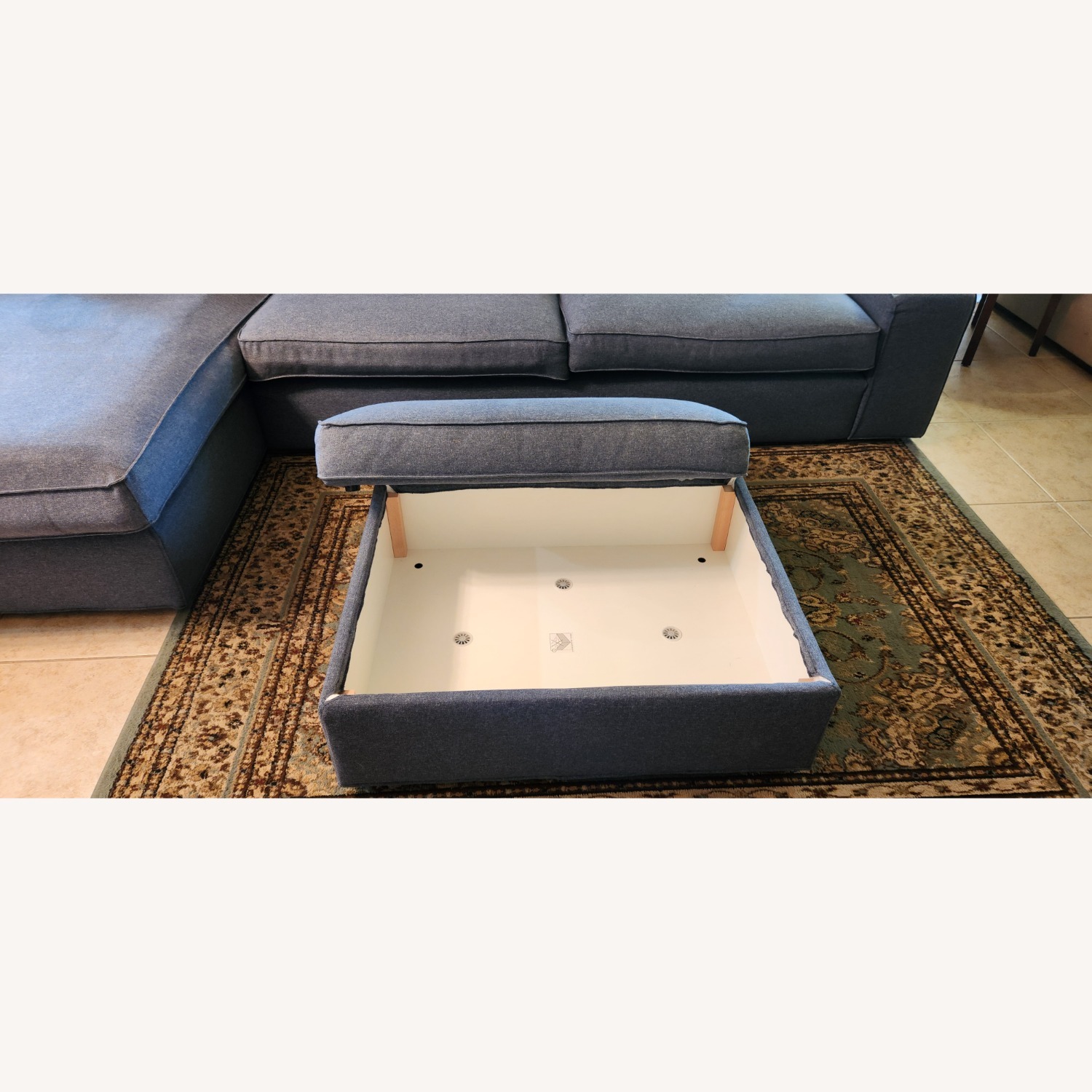 IKEA KIVIK Blue Fabric 3+ Piece Sectional - image-4