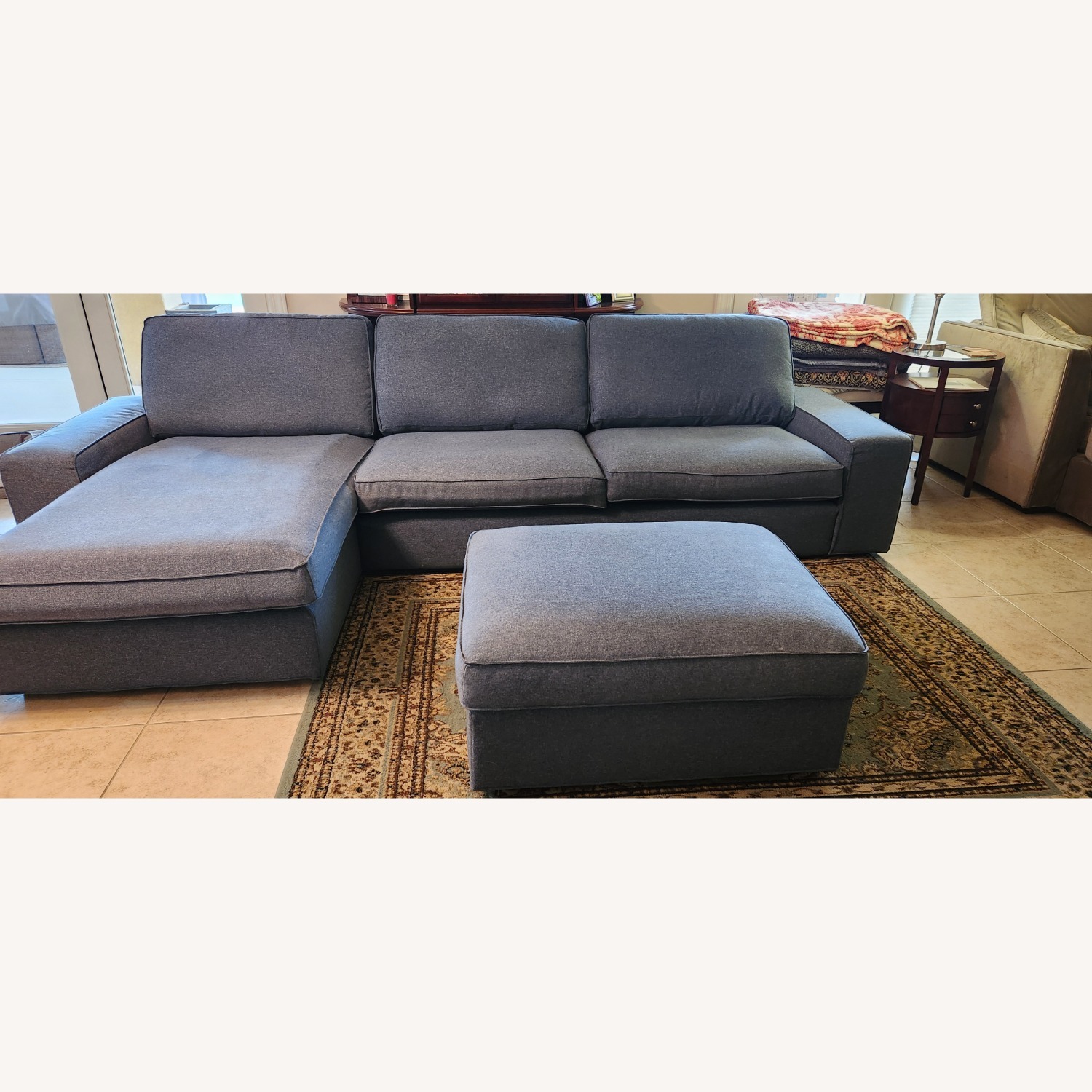 IKEA KIVIK Blue Fabric 3+ Piece Sectional - image-1