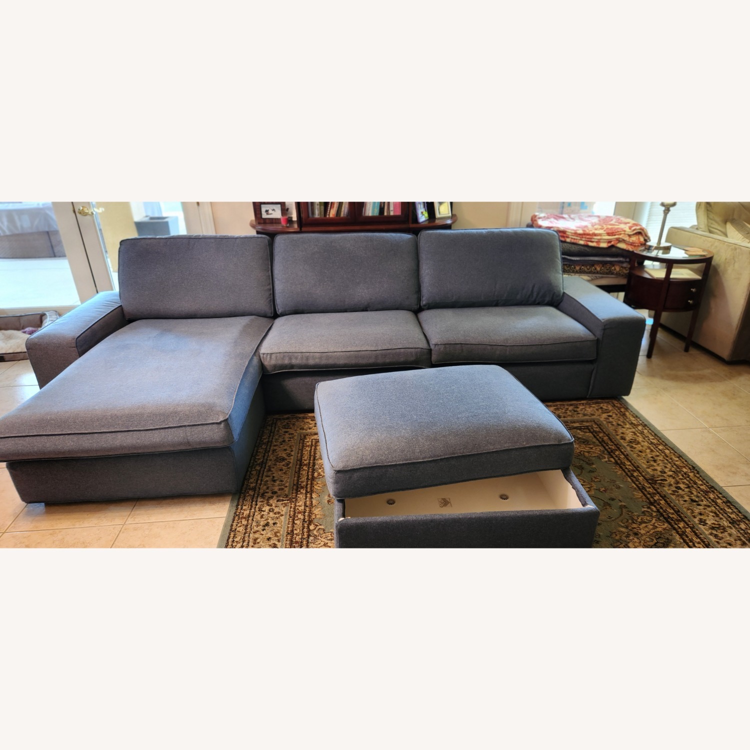 IKEA KIVIK Blue Fabric 3+ Piece Sectional - image-5