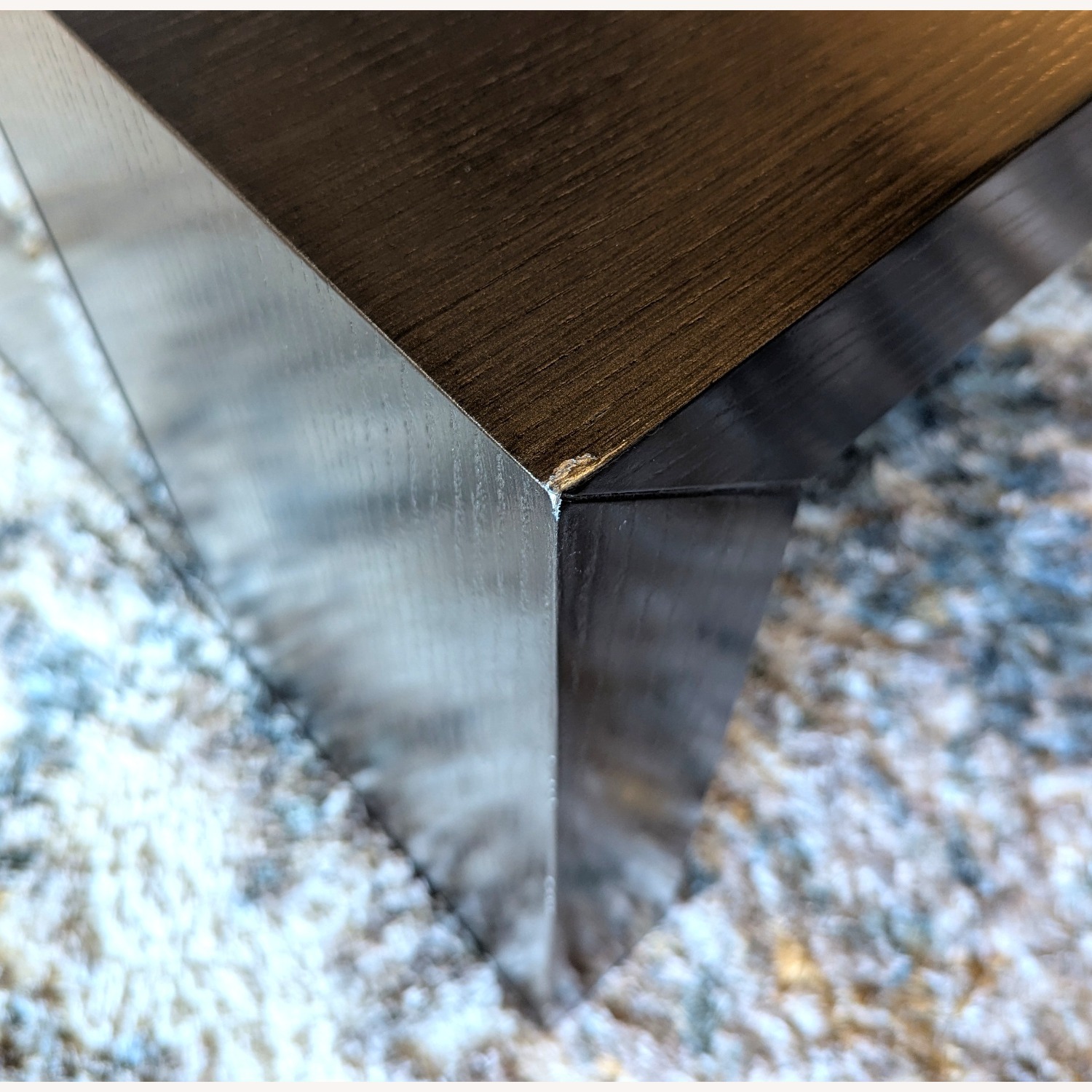 Pearlescent Dark Brown Wood Coffee Table - image-2