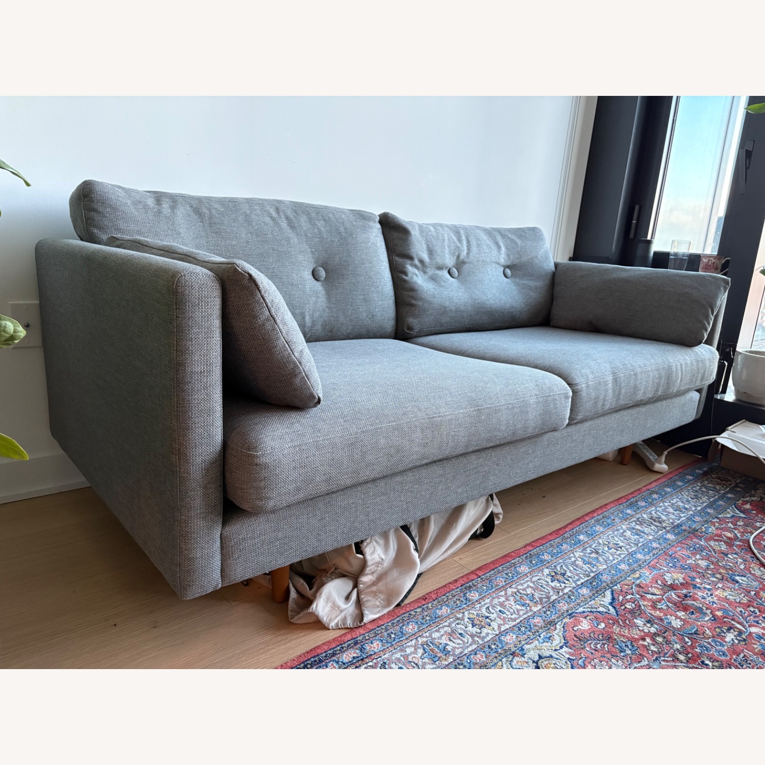 Article Anton Light Gray Fabric 2 Seater Sofa - image-1
