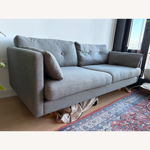 Used Article Anton Light Gray Fabric 2 Seater Sofa for sale on AptDeco