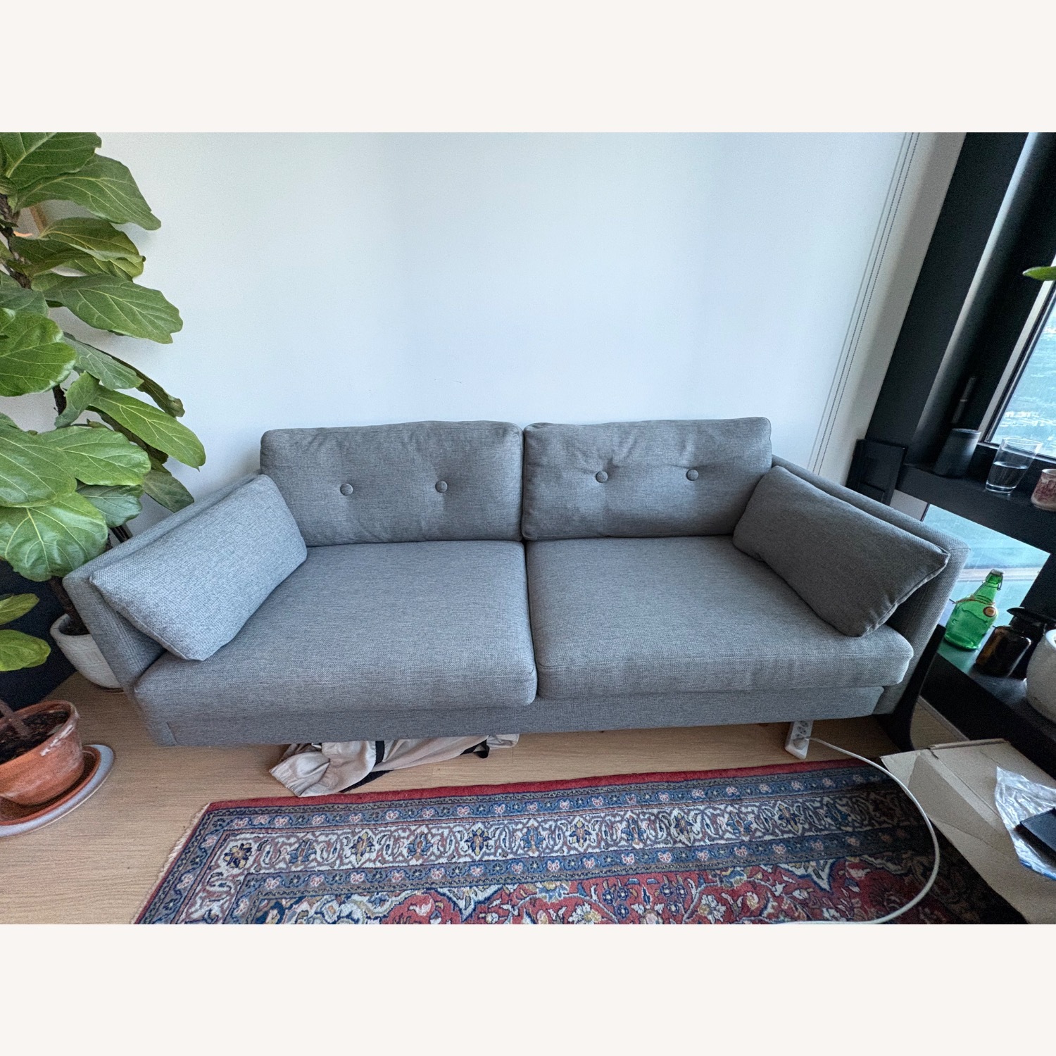 Article Anton Light Gray Fabric 2 Seater Sofa - image-2