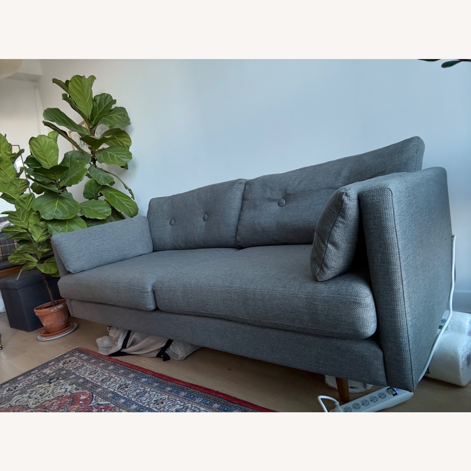 Article Anton Light Gray Fabric 2 Seater Sofa - image-3