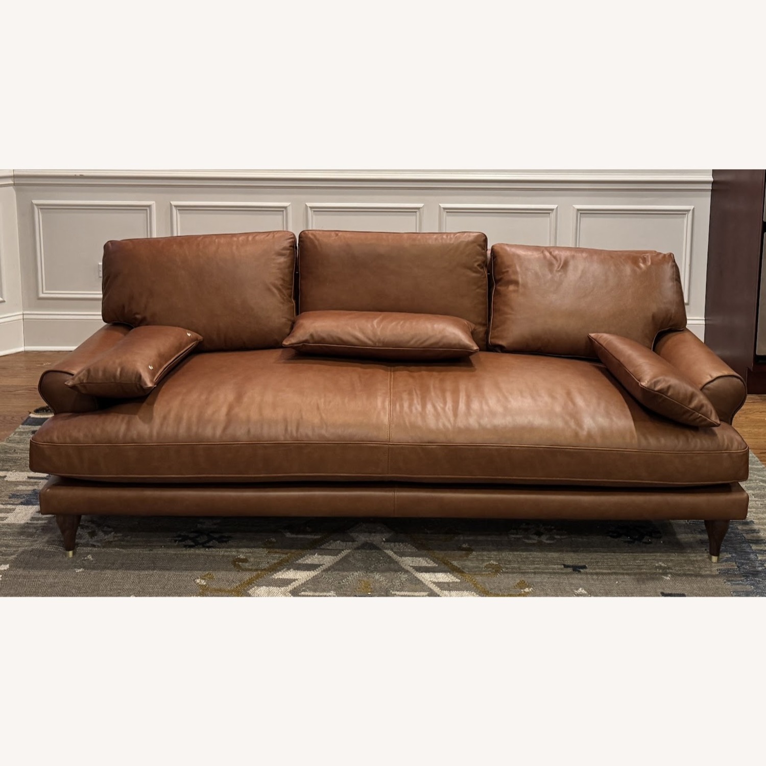 Interior Define Light Brown Leather 2 Seater Sofa - image-3