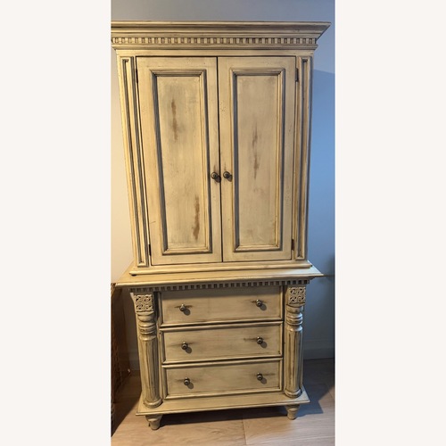 Used David Lee Natural Armoire 2 pieces for sale on AptDeco