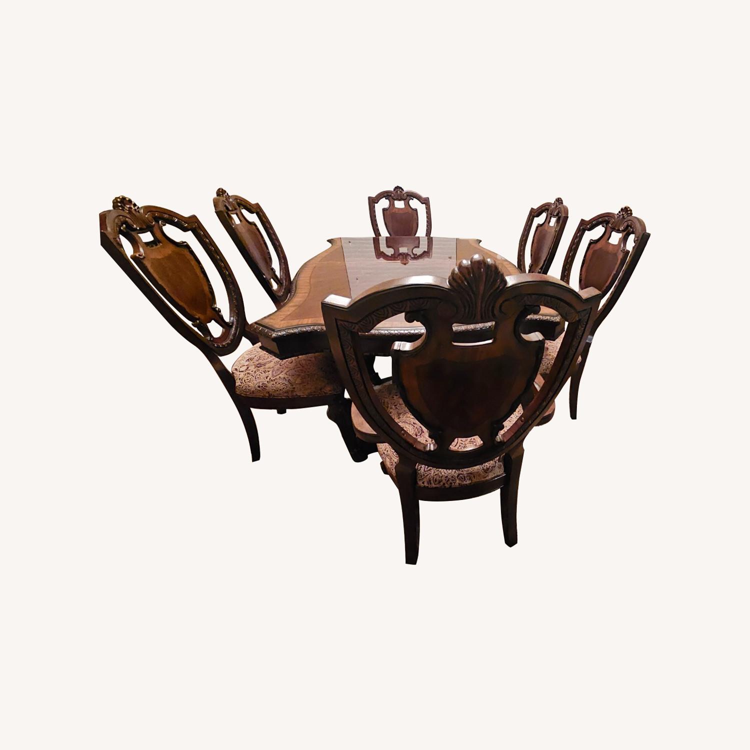 Vintage/Antique Dark Brown Wood Dining Sets - image-0