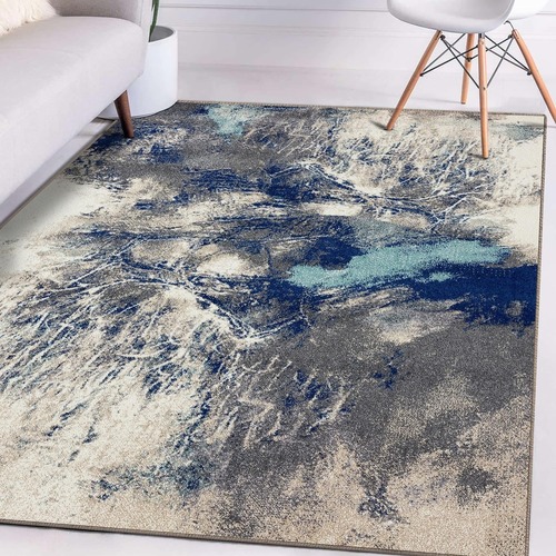 Used Luxe Home Furniture Blue Gray Area Rug 8' x 10' for sale on AptDeco