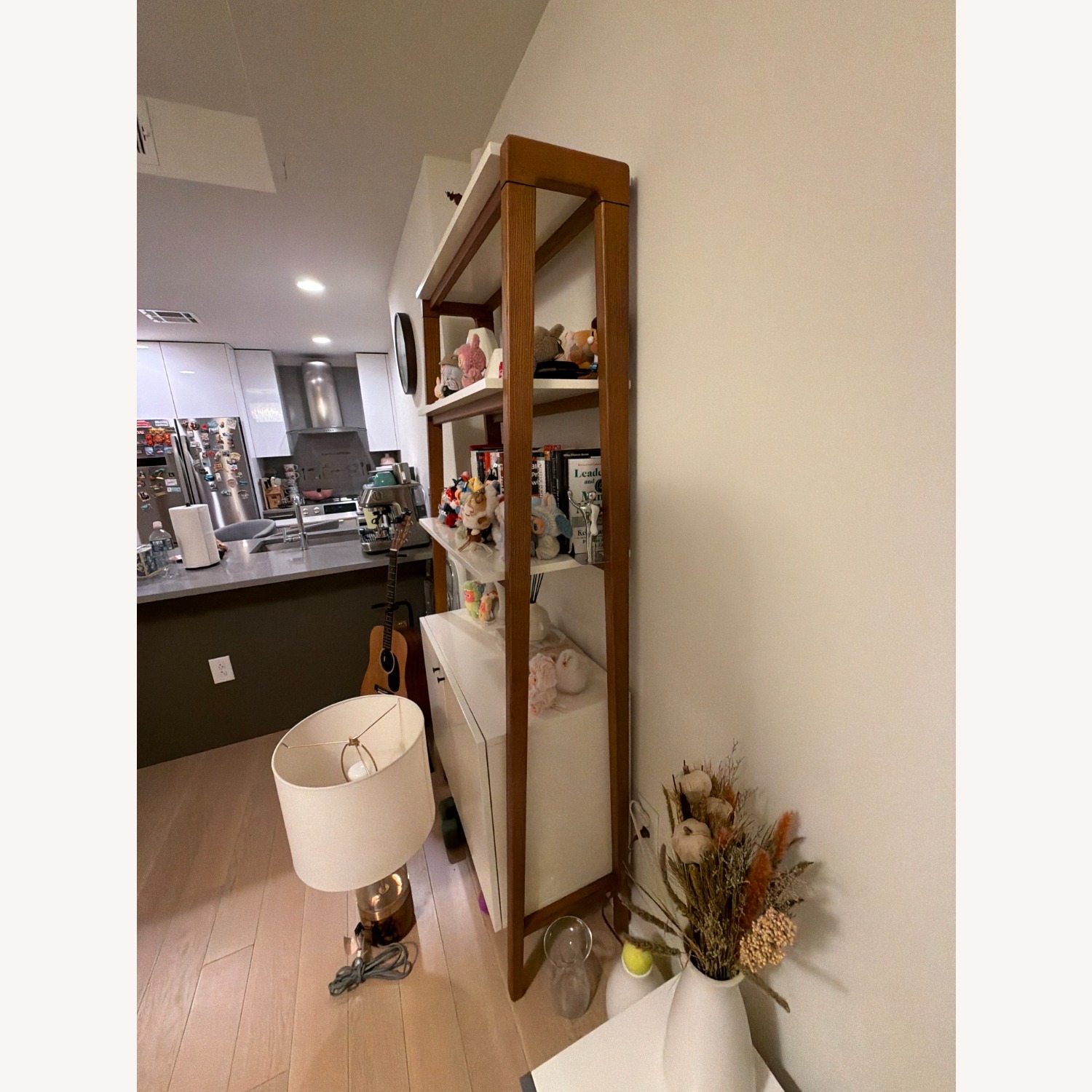 West Elm Modern White Bookcase - image-3