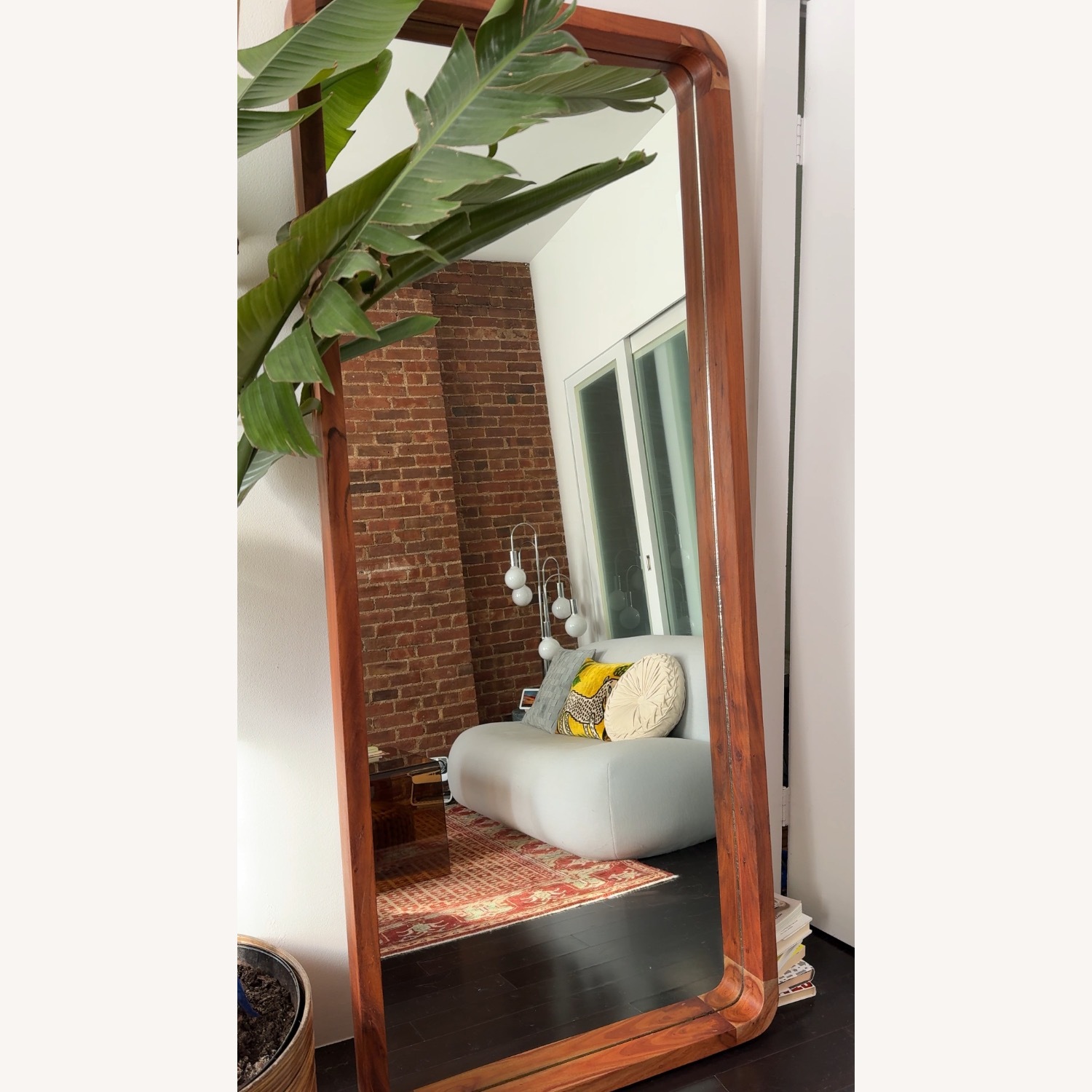 CB2 Acacia Wood Floor Mirror - image-3