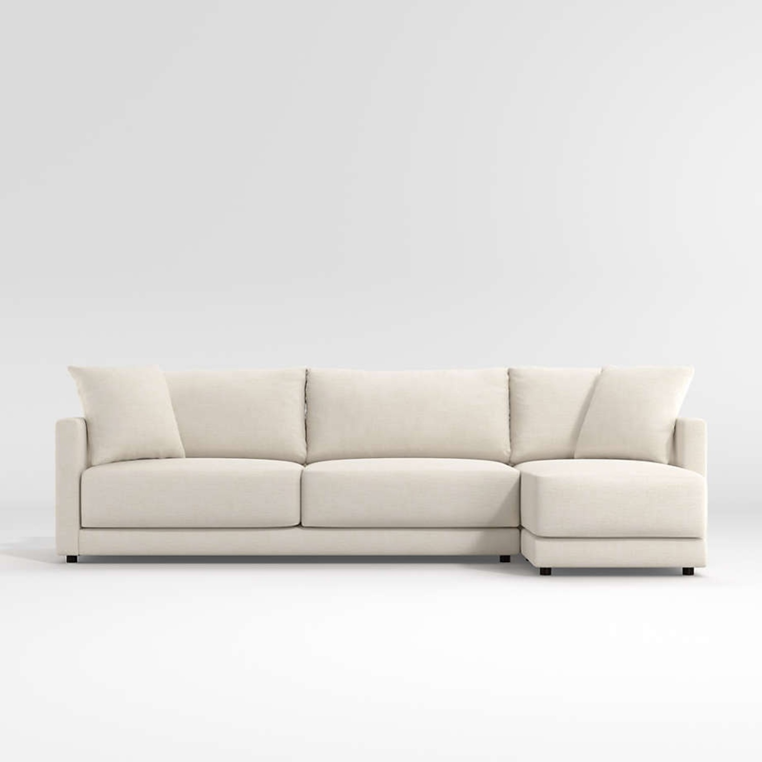 Crate & Barrel Gather Deep Natural Fabric 2 Piece Sectional - image-4