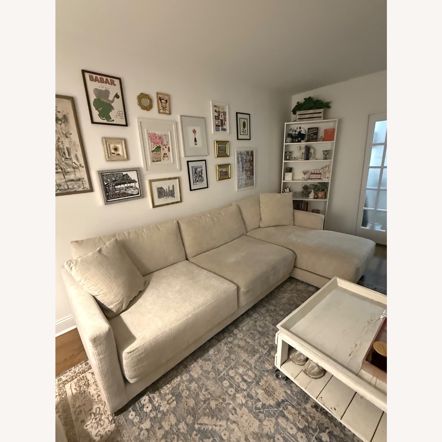 Crate & Barrel Gather Deep Natural Fabric 2 Piece Sectional - image-2