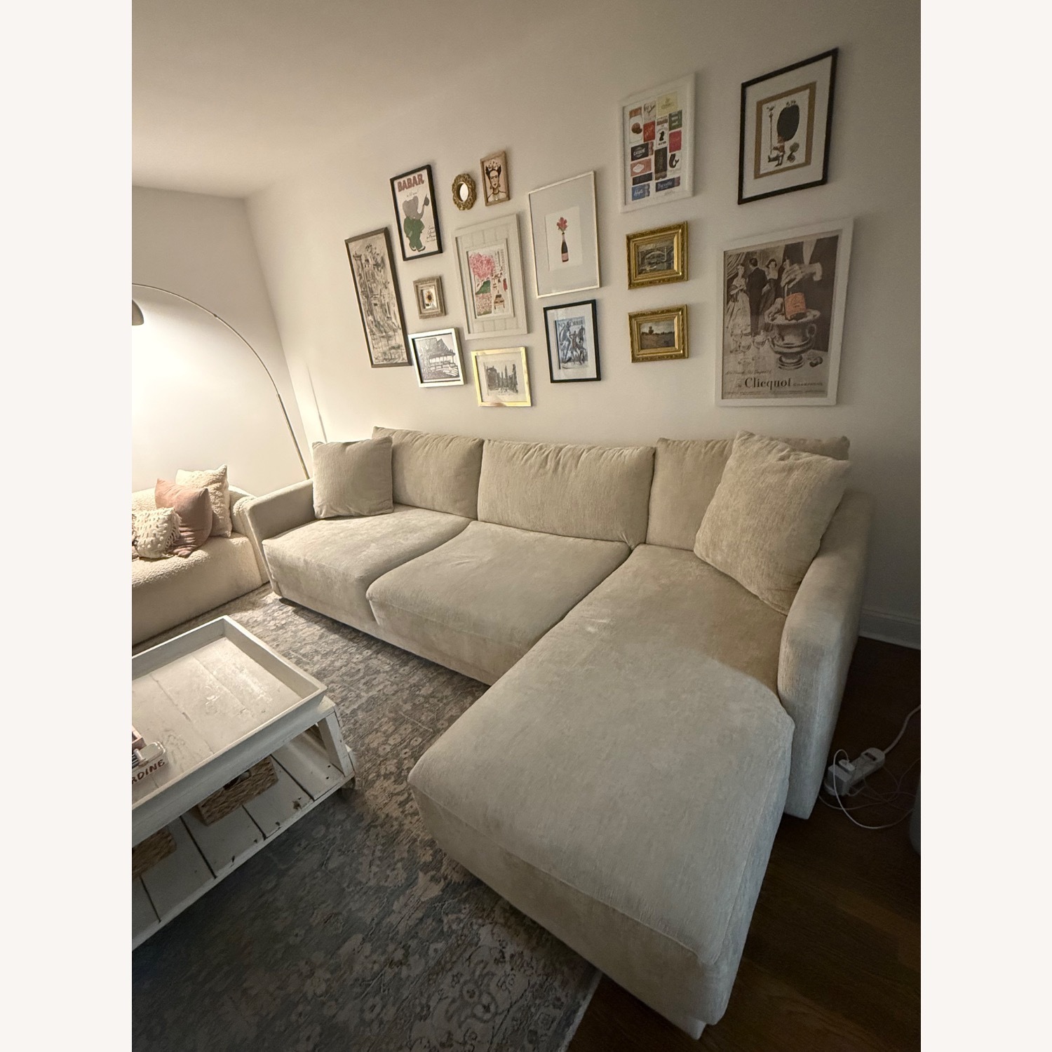 Crate & Barrel Gather Deep Natural Fabric 2 Piece Sectional - image-3