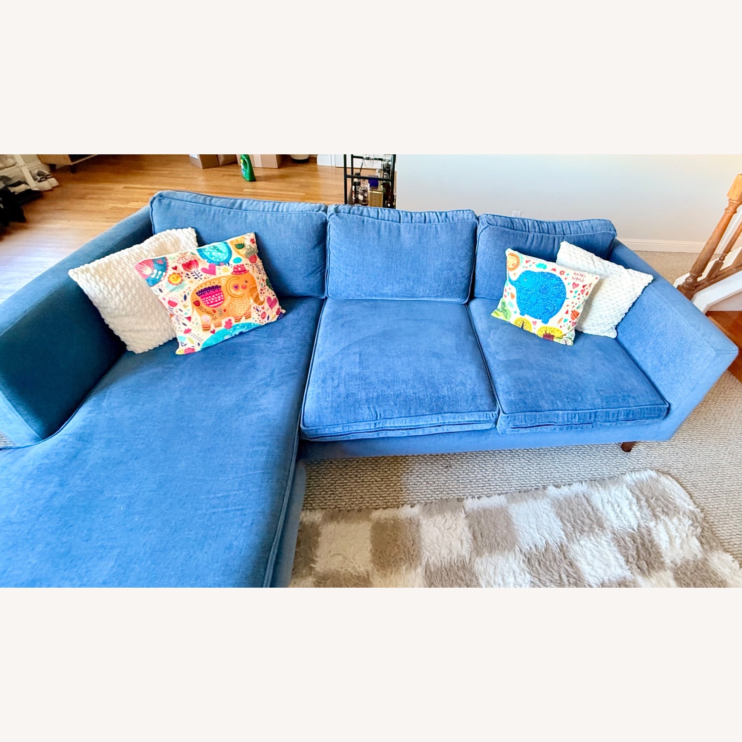 Blue 3 Seater Sectional Sofa - image-3