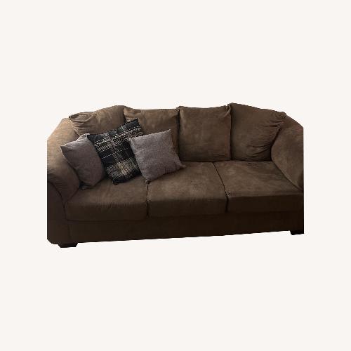Used Light Brown 2 Piece Sectional for sale on AptDeco
