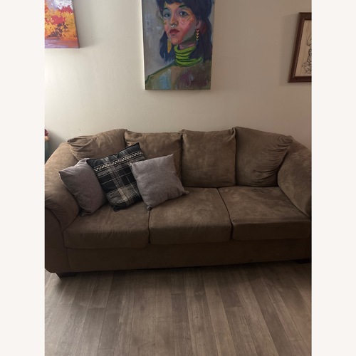 Used Light Brown 2 Piece Sectional for sale on AptDeco
