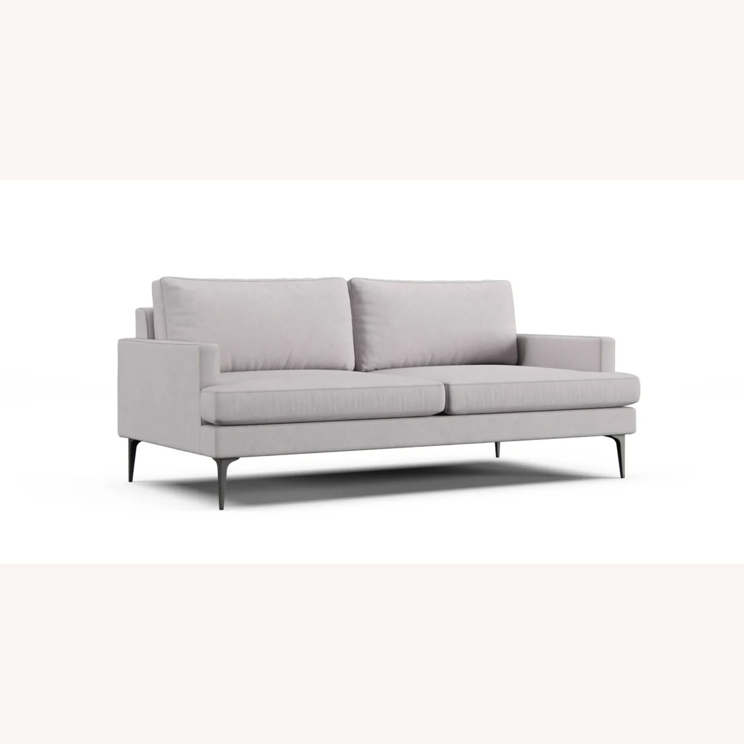 West Elm Andes Light Gray Linen 3+ Seater Sofa - image-4