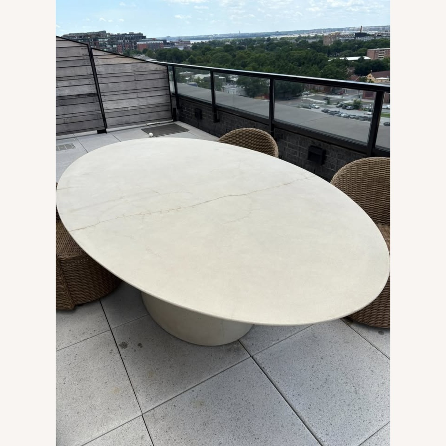 Restoration Hardware Ellisse Oval Dining Table - image-2