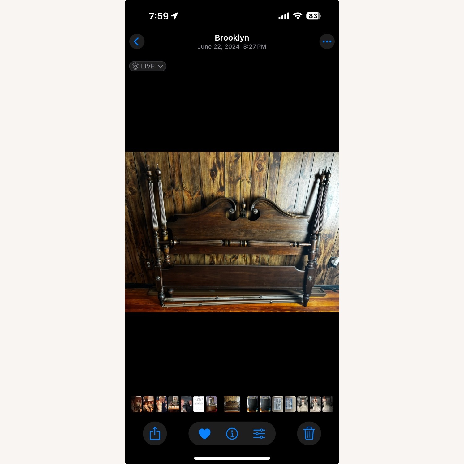 Vintage Ethan Allen Georgian Court Queen  - image-2