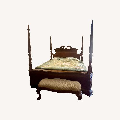 Used Ashley Furniture Charleton Dark Brown Wood King Bed  for sale on AptDeco