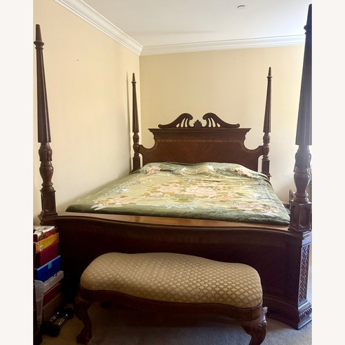 Used Ashley Furniture Charleton Dark Brown Wood King Bed  for sale on AptDeco