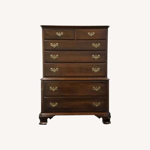 Used Ethan Allen Georgian Court Dark Brown Wood Dresser for sale on AptDeco