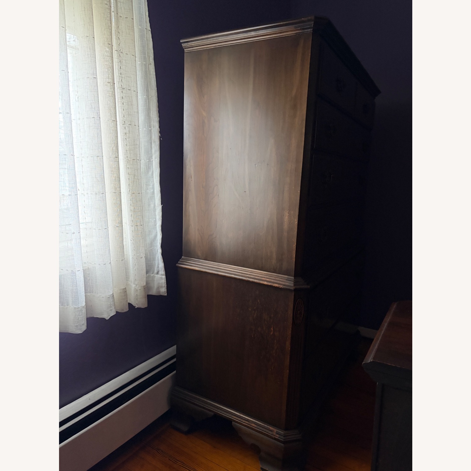 Ethan Allen Georgian Court Dark Brown Wood Dresser - image-5