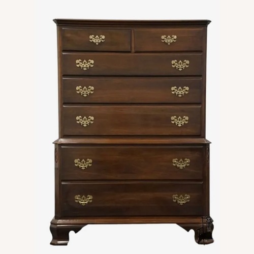 Used Ethan Allen Georgian Court Dark Brown Wood Dresser for sale on AptDeco