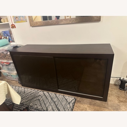 Used Dark Brown Wood Sideboard for sale on AptDeco