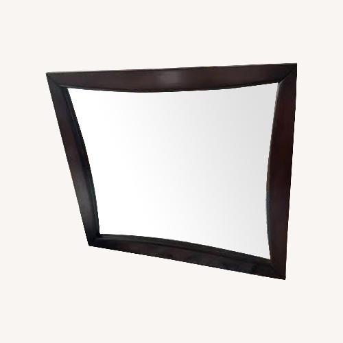 Used Large Vintage Hanging Wood Frame Mirror  for sale on AptDeco