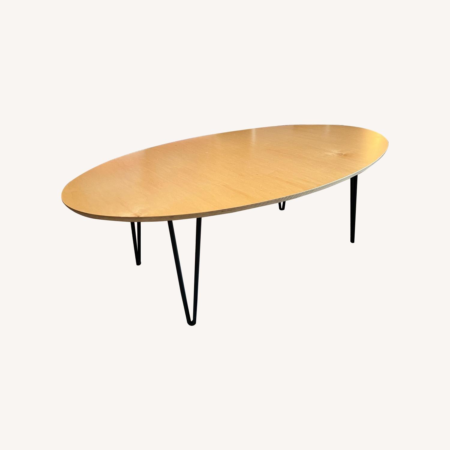 Inside Weather Latte Oval Coffee Table - image-0