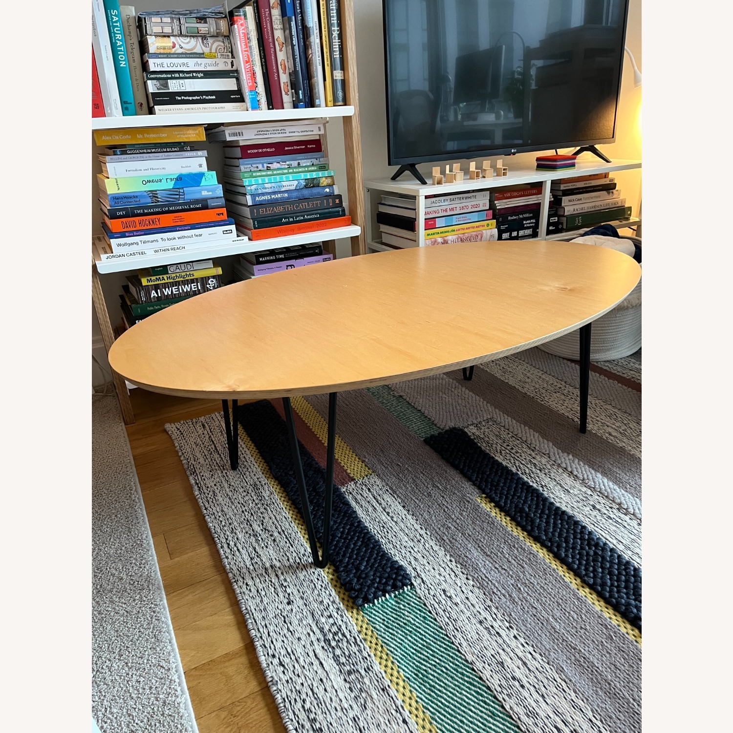 Inside Weather Latte Oval Coffee Table - image-1