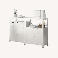BROR White Metal Shelving Unit/Cabinet