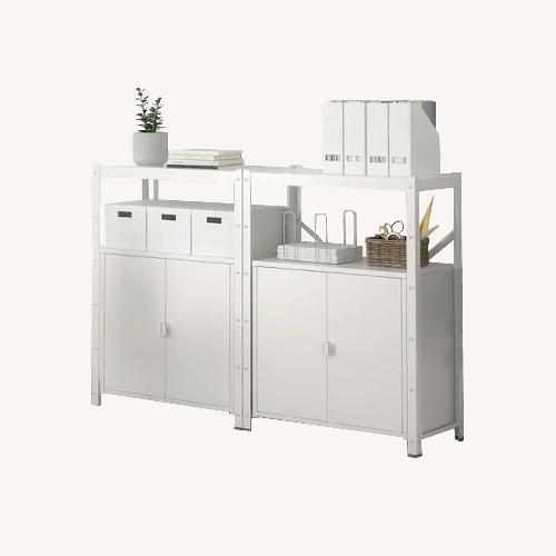 Used BROR White Metal Shelving Unit/Cabinet for sale on AptDeco