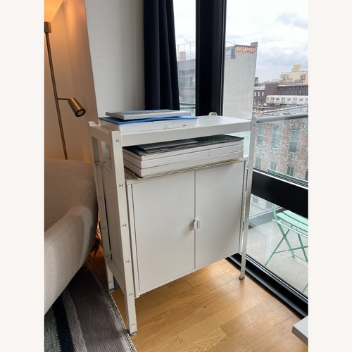Used BROR White Metal Shelving Unit/Cabinet for sale on AptDeco