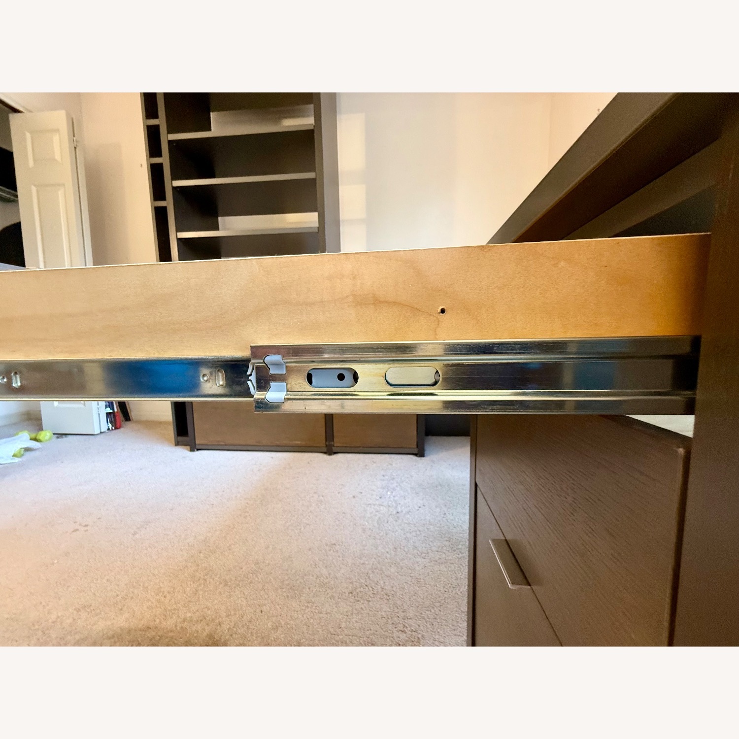 L-Shape Composite Wall Unit: Desk, Files, Shelves - image-10