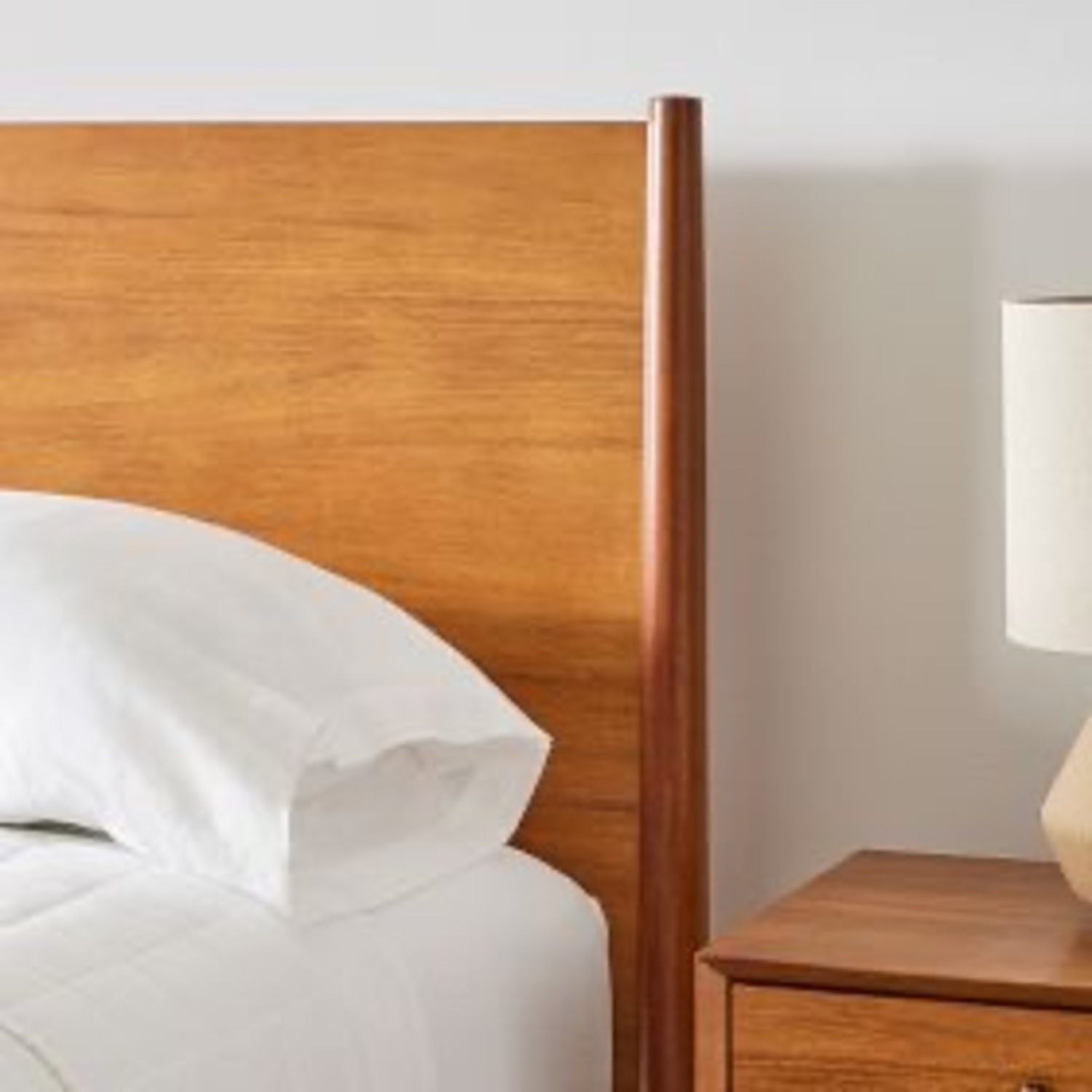 West Elm Acorn Dark Brown Wood Queen Bed - image-3