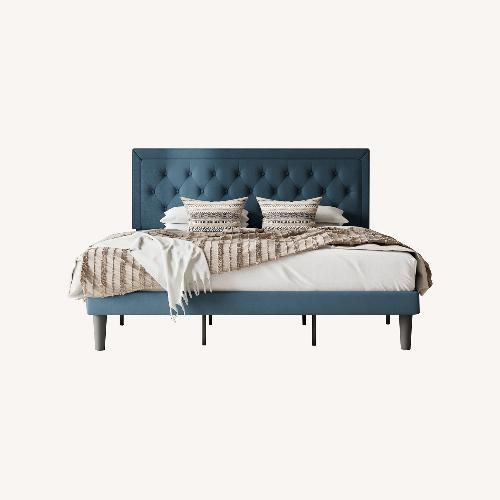 Used Wayfair Blue King Bed for sale on AptDeco
