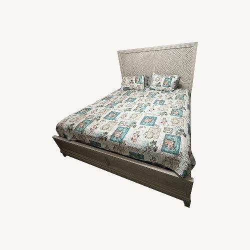 Used Light Gray King Bed for sale on AptDeco