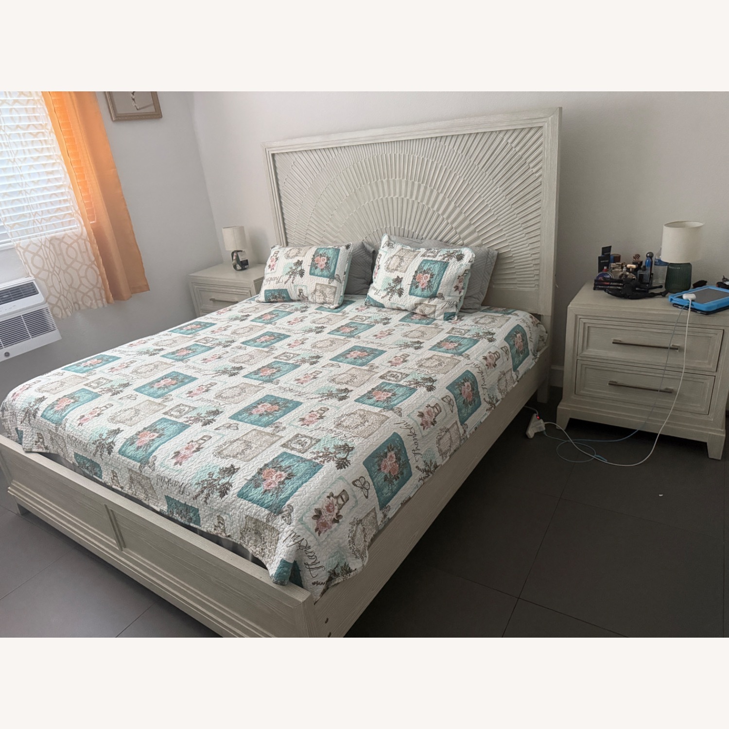 Light Gray King Bed - image-3