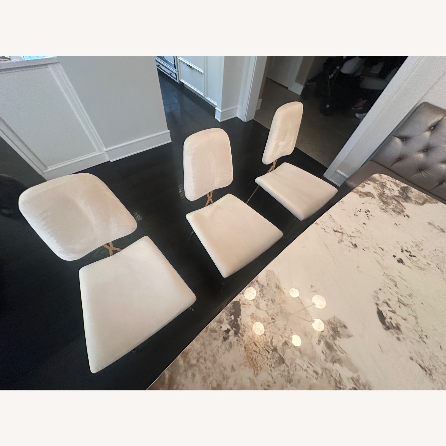 Modway Ponder White Velvet Dining Chair - image-5