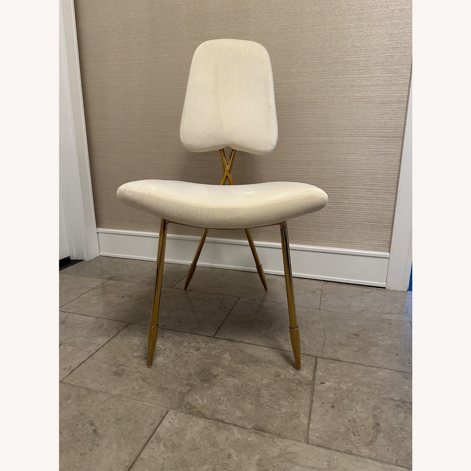 Modway Ponder White Velvet Dining Chair - image-3