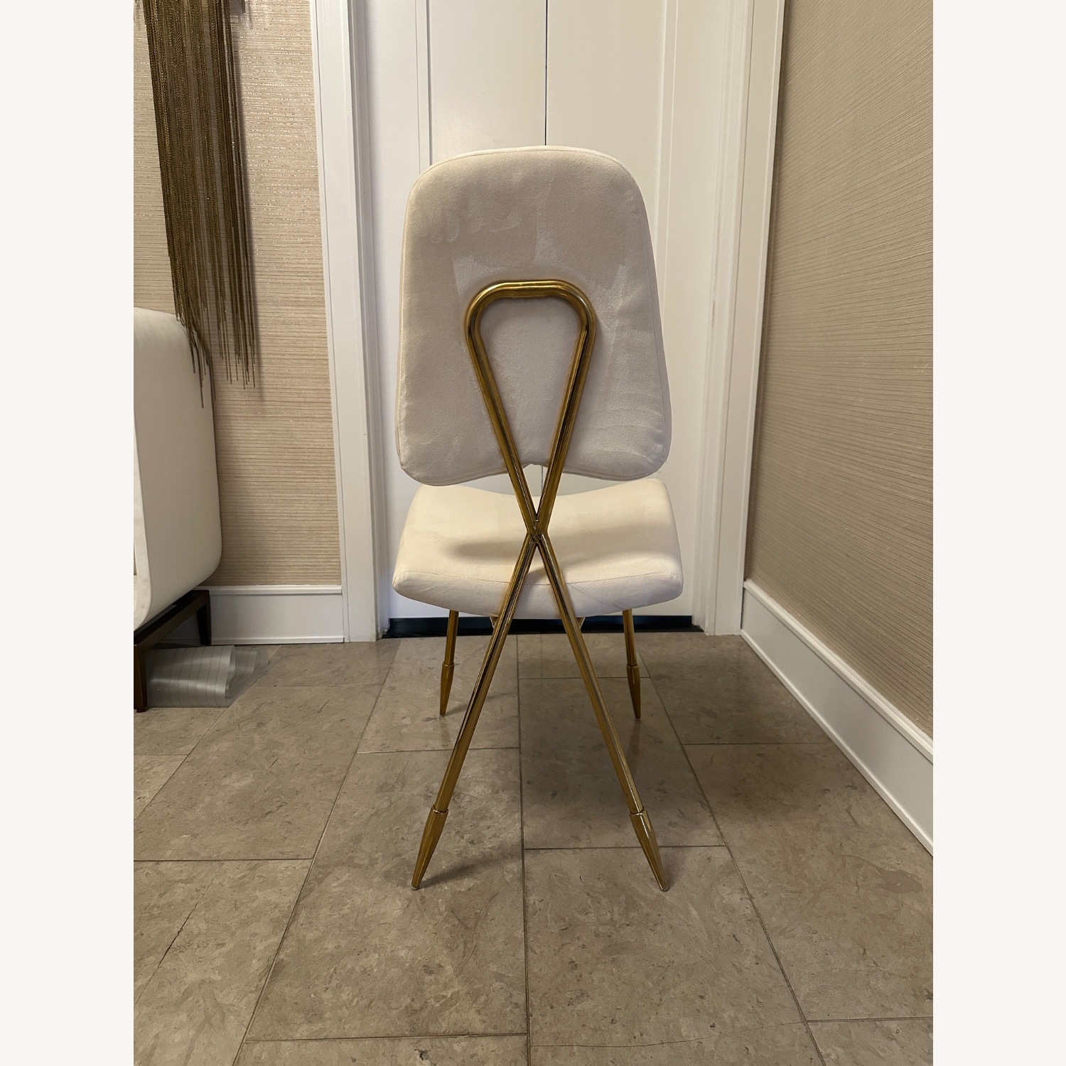 Modway Ponder White Velvet Dining Chair - image-7