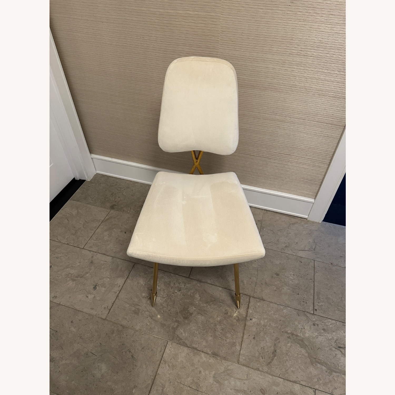Modway Ponder White Velvet Dining Chair - image-2