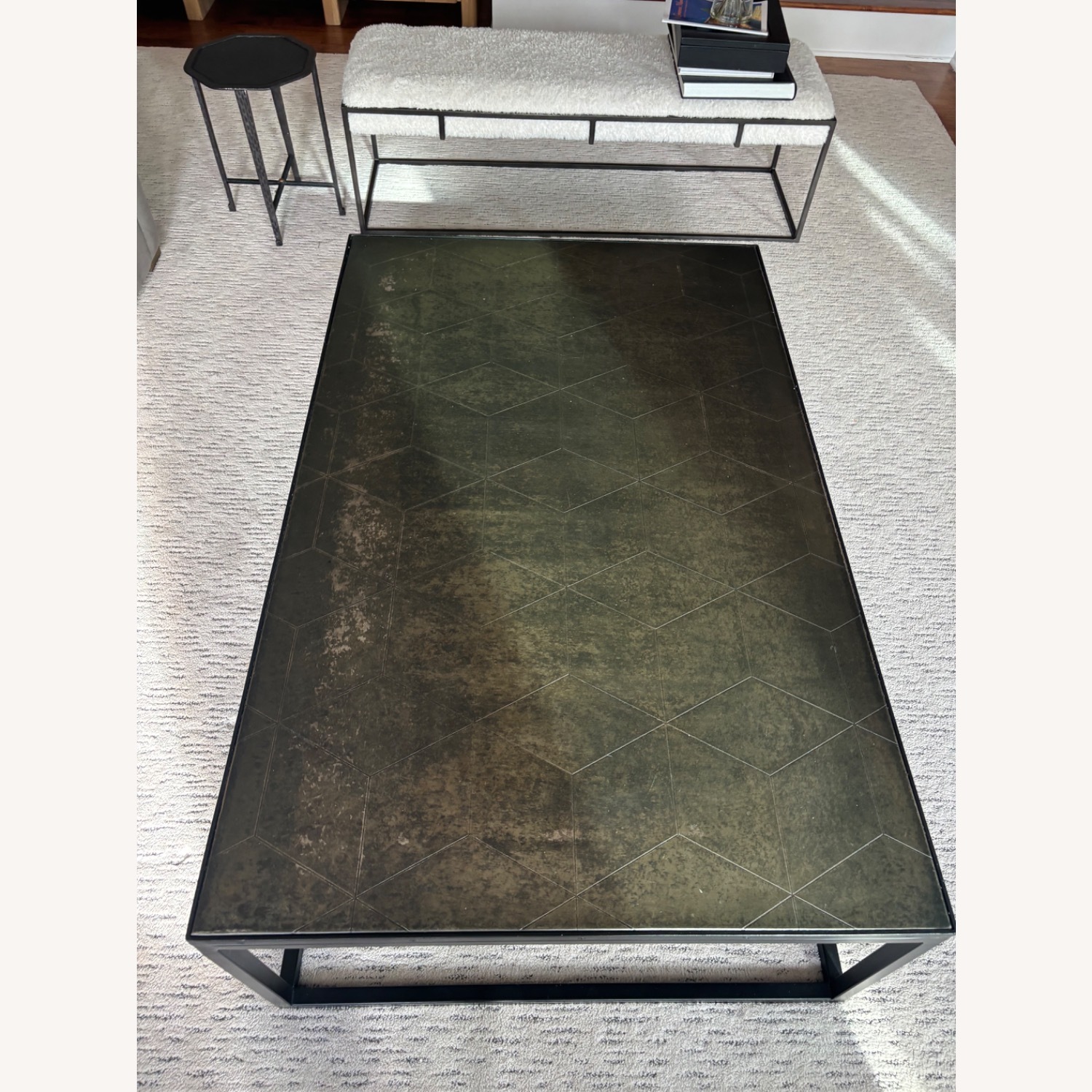 Restoration Hardware Dark Brown Coffee Table - image-1