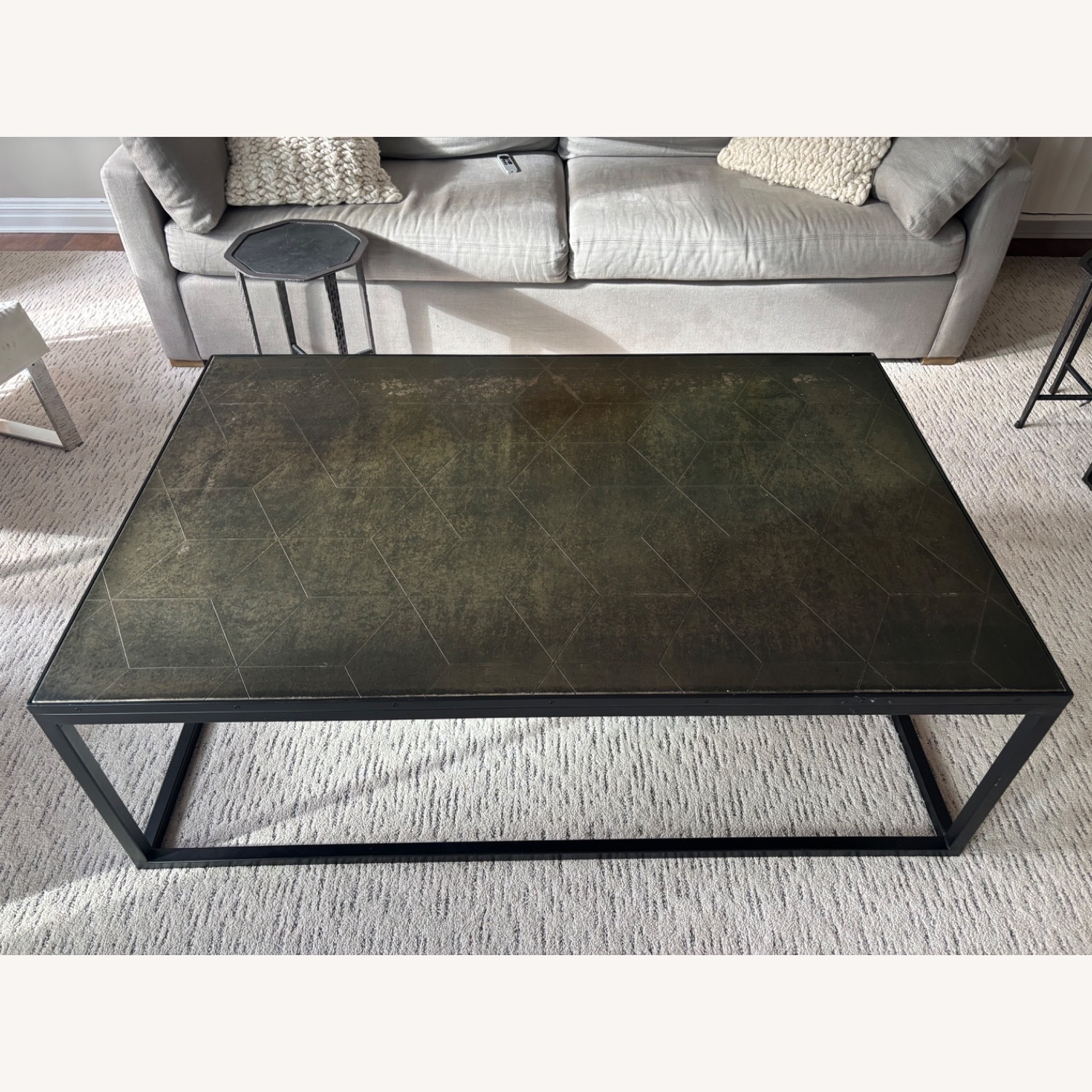 Restoration Hardware Dark Brown Coffee Table - image-3