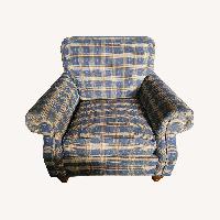 Blue Fabric Armchair