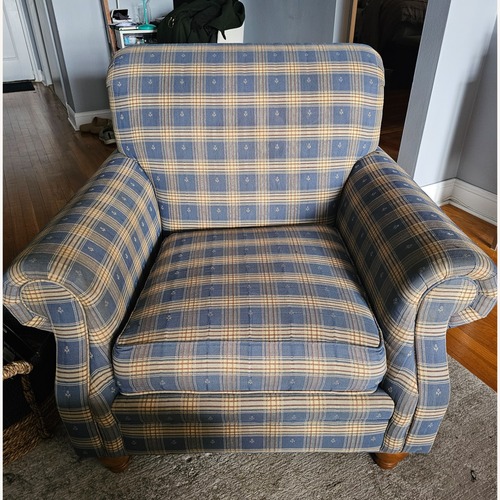 Used Blue Fabric Armchair for sale on AptDeco