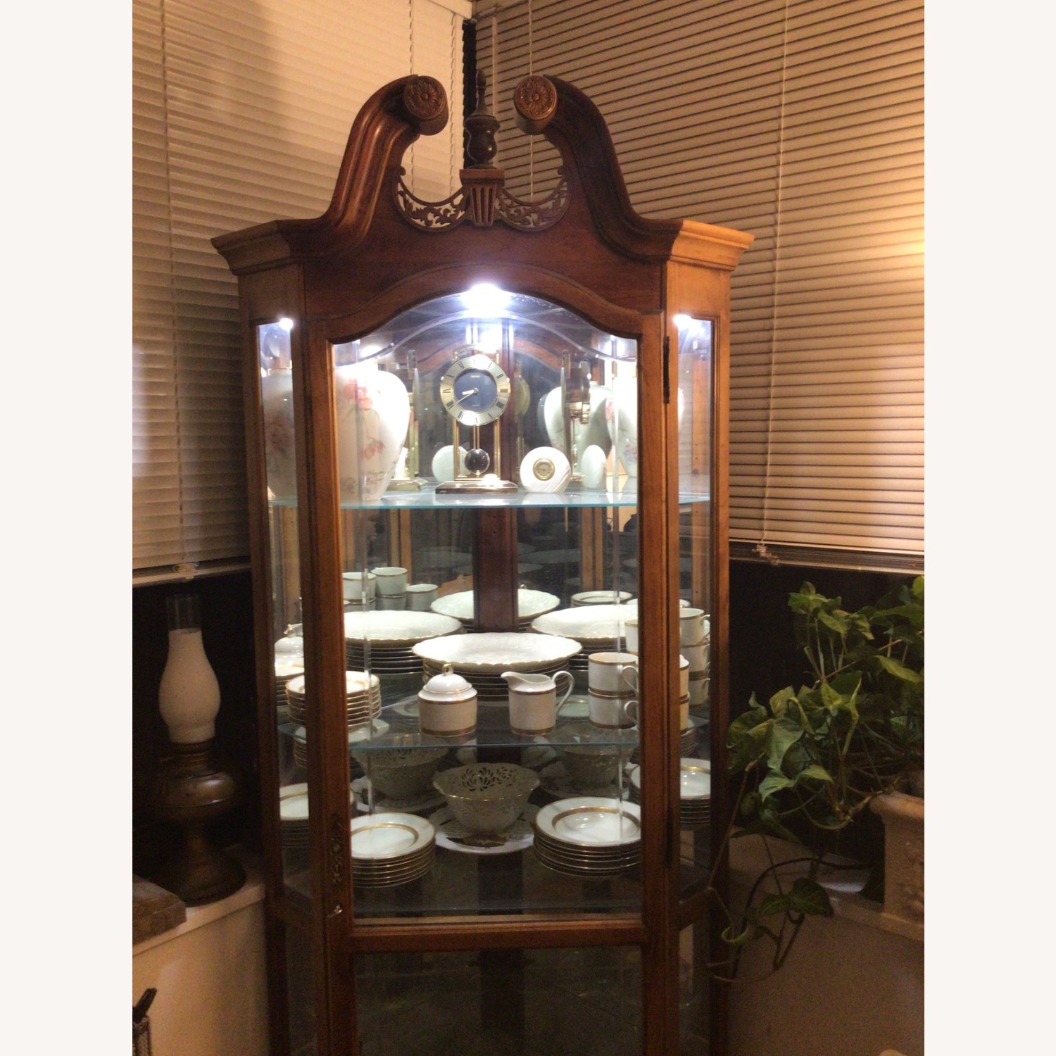 Vintage Corner China Cabinet - image-2
